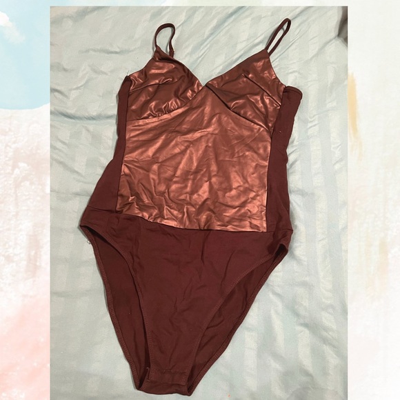 Shein Bodysuit part faux leather